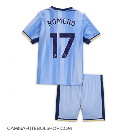 Camisa de time de futebol Tottenham Hotspur Cristian Romero #17 Replicas 2º Equipamento Infantil 2024-25 Manga Curta (+ Calças curtas)